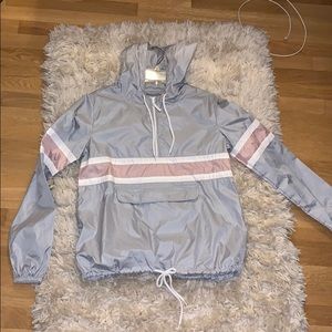 Pink grey and white Windbreaker